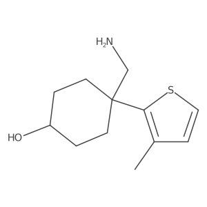 4-(Aminomethyl)-4-(3-methylthiophen-2-yl)cyclohexan-1-ol Structure