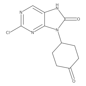 2-Chloro-9-(4-oxocyclohexyl)-7,9-dihydro-8H-purin-8-one结构式