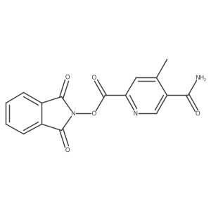 1,3-dioxo-2,3-dihydro-1H-isoindol-2-yl 5-carbamoyl-4-methylpyridine-2-carboxylate结构式