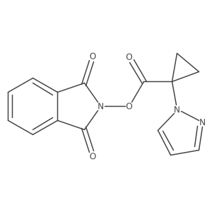 1,3-dioxo-2,3-dihydro-1H-isoindol-2-yl 1-(1H-pyrazol-1-yl)cyclopropane-1-carboxylate Structure