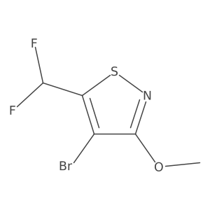 4-Bromo-5-(difluoromethyl)-3-methoxy-1,2-thiazole结构式