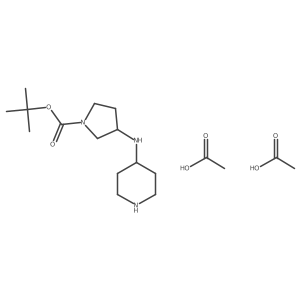 1-Boc-3-(piperidin-4-ylamino) pyrrolidine 2hoac salt Structure