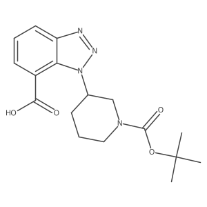 1-{1-[(tert-butoxy)carbonyl]piperidin-3-yl}-1H-1,2,3-benzotriazole-7-carboxylic acid Structure