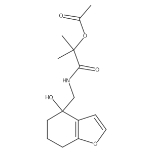 1-(((4-Hydroxy-4,5,6,7-tetrahydrobenzofuran-4-yl)methyl)amino)-2-methyl-1-oxopropan-2-yl acetate Structure