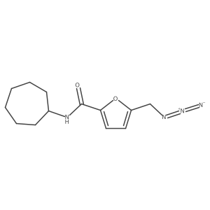 5-(azidomethyl)-N-cycloheptylfuran-2-carboxamide结构式