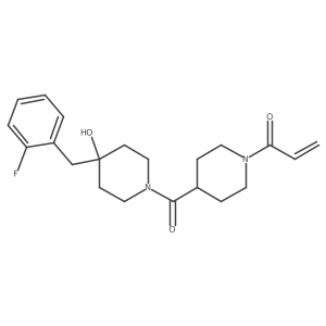 1-(4-{4-[(2-Fluorophenyl)methyl]-4-hydroxypiperidine-1-carbonyl}piperidin-1-yl)prop-2-en-1-one结构式