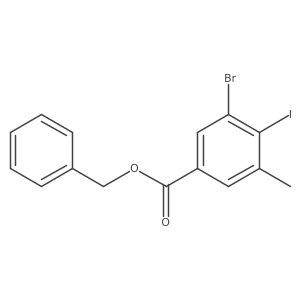 Benzyl 3-bromo-4-iodo-5-methylbenzoate结构式