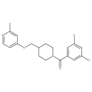 4-{[1-(3-Chloro-5-fluorobenzoyl)piperidin-4-yl]methoxy}-2-methylpyridine Structure
