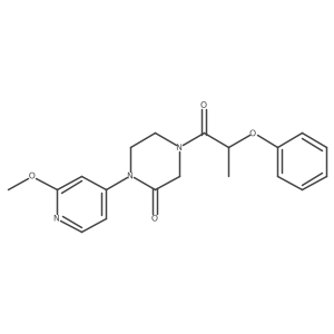 1-(2-Methoxypyridin-4-yl)-4-(2-phenoxypropanoyl)piperazin-2-one Structure