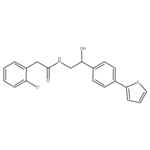 2-(2-chlorophenyl)-N-{2-hydroxy-2-[4-(thiophen-2-yl)phenyl]ethyl}acetamide Structure
