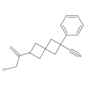 2-(2-Chloroacetyl)-6-phenyl-2-azaspiro[3.3]heptane-6-carbonitrile结构式