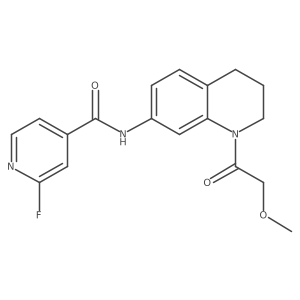 2-Fluoro-N-[1-(2-methoxyacetyl)-3,4-dihydro-2H-quinolin-7-yl]pyridine-4-carboxamide结构式