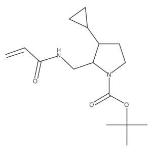 Tert-butyl 3-cyclopropyl-2-[(prop-2-enamido)methyl]pyrrolidine-1-carboxylate结构式