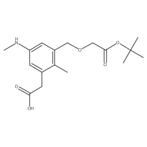 2-(3-{[2-(Tert-butoxy)-2-oxoethoxy]methyl}-2-methyl-5-(methylamino)phenyl)acetic acid结构式