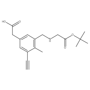 2-[3-({[2-(Tert-butoxy)-2-oxoethyl]amino}methyl)-5-ethynyl-4-methylphenyl]acetic acid Structure
