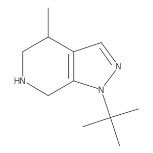 1-tert-butyl-4-methyl-1H,4H,5H,6H,7H-pyrazolo[3,4-c]pyridine结构式
