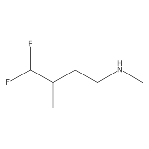 (4,4-Difluoro-3-methylbutyl)(methyl)amine结构式