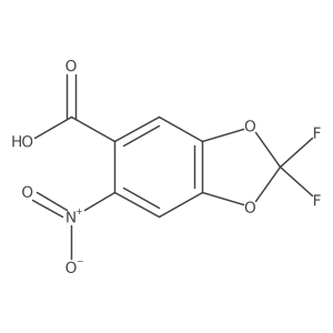 2,2-Difluoro-6-nitro-1,3-dioxaindane-5-carboxylicacid结构式