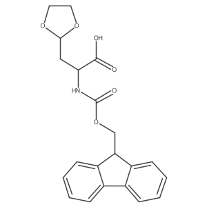 (2S)-3-(1,3-dioxolan-2-yl)-2-({[(9H-fluoren-9-yl)methoxy]carbonyl}amino)propanoic acid Structure