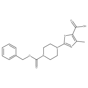 2-{4-[(Benzyloxy)carbonyl]piperazin-1-yl}-4-methyl-1,3-thiazole-5-carboxylic acid结构式