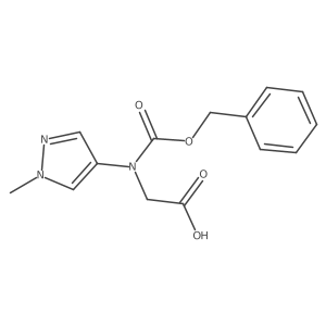 2-{[(benzyloxy)carbonyl](1-methyl-1H-pyrazol-4-yl)amino}acetic acid结构式