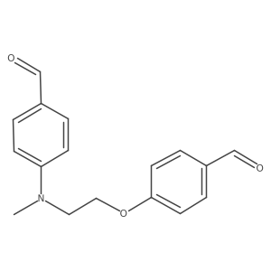 4-((2-(4-Formylphenoxy)ethyl)(methyl)amino)benzaldehyde Structure