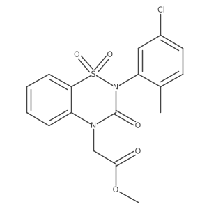 Methyl 2-[2-(5-chloro-2-methylphenyl)-1,1,3-trioxo-1lambda6,2,4-benzothiadiazin-4-yl]acetate Structure