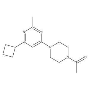1-[4-(6-Cyclobutyl-2-methylpyrimidin-4-yl)piperazin-1-yl]ethan-1-one结构式