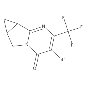 3-Bromo-2-(trifluoromethyl)-6,6a,7,7a-tetrahydro-4H-cyclopropa[3,4]pyrrolo[1,2-a]pyrimidin-4-one Structure