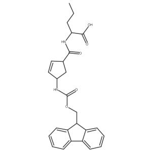 (2S)-2-{[4-({[(9H-fluoren-9-yl)methoxy]carbonyl}amino)cyclopent-2-en-1-yl]formamido}pentanoic acid Structure
