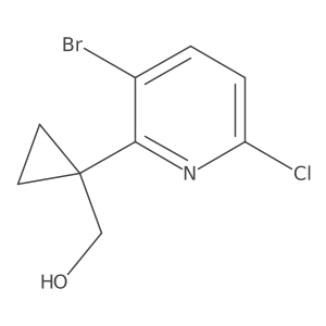 (1-(3-Bromo-6-chloropyridin-2-yl)cyclopropyl)methanol结构式
