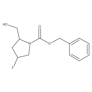 benzyl (2S,4S)-4-fluoro-2-(hydroxymethyl)pyrrolidine-1-carboxylate结构式