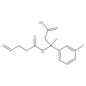 3-(3-Fluorophenyl)-3-{[(prop-2-en-1-yloxy)carbonyl]amino}butanoic acid Structure