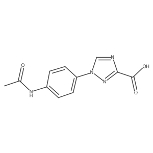 1-(4-acetamidophenyl)-1H-1,2,4-triazole-3-carboxylic acid Structure