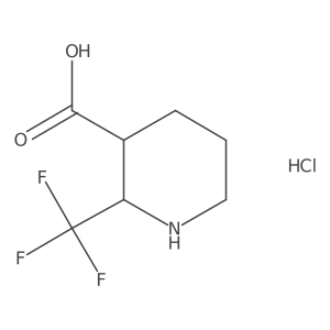 rac-(2R,3S)-2-(trifluoromethyl)piperidine-3-carboxylic acid hydrochloride结构式
