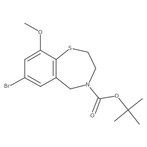 Tert-butyl 7-bromo-9-methoxy-2,3-dihydrobenzo[F][1,4]thiazepine-4(5H)-carboxylate Structure