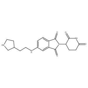 2-(2,6-dioxopiperidin-3-yl)-5-({2-[(3S)-pyrrolidin-3-yl]ethyl}amino)-2,3-dihydro-1H-isoindole-1,3-dione Structure