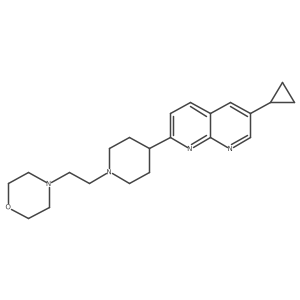 6-Cyclopropyl-2-{1-[2-(morpholin-4-yl)ethyl]piperidin-4-yl}-1,8-naphthyridine结构式