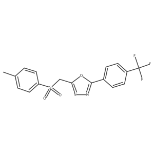 2-[(4-Methylbenzenesulfonyl)methyl]-5-[4-(trifluoromethyl)phenyl]-1,3,4-oxadiazole结构式