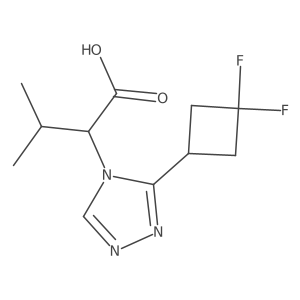 2-[3-(3,3-difluorocyclobutyl)-4H-1,2,4-triazol-4-yl]-3-methylbutanoic acid结构式