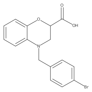 (R)-4-(4-Bromobenzyl)-3,4-dihydro-2H-benzo[b][1,4]oxazine-2-carboxylic acid结构式