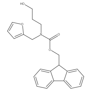 (9H-fluoren-9-yl)methyl N-[(furan-2-yl)methyl]-N-(3-hydroxypropyl)carbamate Structure