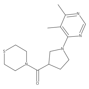 4-[1-(5,6-Dimethylpyrimidin-4-yl)pyrrolidine-3-carbonyl]thiomorpholine结构式
