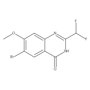 6-Bromo-2-(difluoromethyl)-7-methoxyquinazolin-4(3H)-one结构式