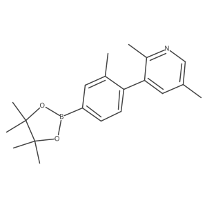 Pyridine, 2,5-dimethyl-3-[2-methyl-4-(4,4,5,5-tetramethyl-1,3,2-dioxaborolan-2-yl)phenyl]-结构式
