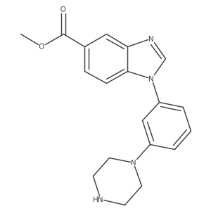 Methyl 1-[3-(1-piperazinyl)phenyl]-1H-benzimidazole-5-carboxylate结构式
