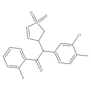 N-(3-chloro-4-methylphenyl)-N-(1,1-dioxido-2,3-dihydrothiophen-3-yl)-2-fluorobenzamide Structure