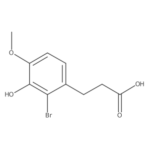 2-Bromo-3-hydroxy-4-methoxybenzenepropanoic acid结构式