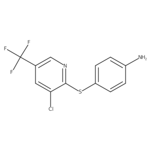 4-{[3-Chloro-5-(trifluoromethyl)-2-pyridinyl]-sulfanyl}aniline结构式