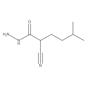 2-Cyano-5-methylhexanoic acid hydrazide结构式